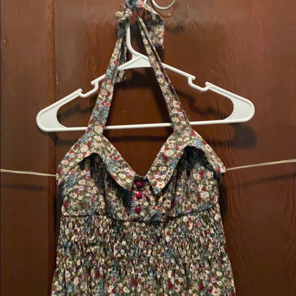 Flower halter dress